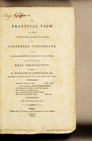 Cover of A practical view of the prevailing religious system of professed Christians by William Wilberforce