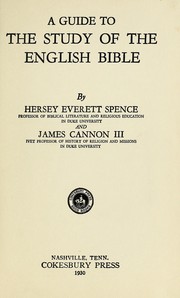 Front cover of A guide to the study of the English Bible by H. E. Spence