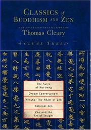 Front cover of Classics of Buddhism and Zen, Volume 3 by Thomas Cleary