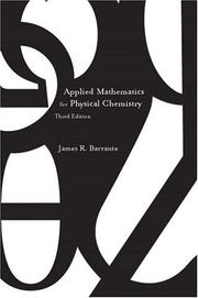 Front cover of Applied mathematics for physical chemistry by James R. Barrante
