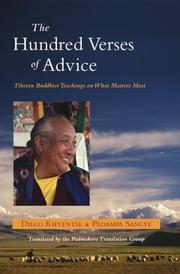 Front cover of The hundred verses of advice by Dilgo Khyentse