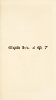 Front cover of Bibliografía ibérica del siglo XV by Konrad Haebler