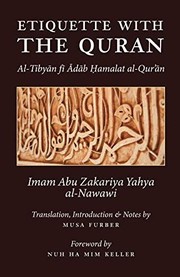 Front cover of Etiquette With the Quran by Imam Abu Zakariya Yahya al-Nawawi