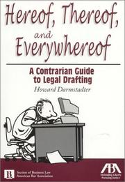 Front cover of Hereof, thereof, and everywhereof by Howard Darmstadter