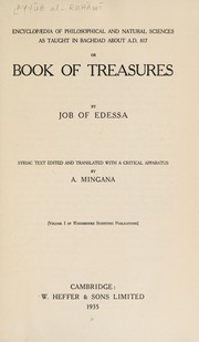 Front cover of Encyclopaedia of philosophical and natural sciences as taught in Baghdad about A.D. 817 by Job of Edessa