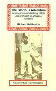 Cover of The glorious adventure by Richard Halliburton