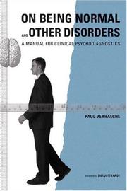 Cover of On Being Normal and Other Disorders by Paul Verhaeghe