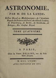 Front cover of Astronomie by Joseph Jérôme Le Français de Lalande