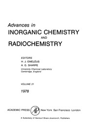 Front cover of Advances in inorganic chemistry and radiochemistry by H. J. Emeleu