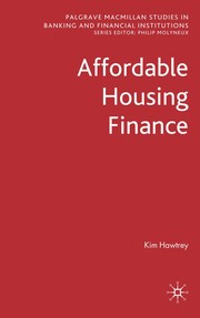 Front cover of Affordable housing finance by Kim Hawtrey