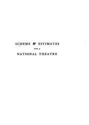 Cover of A National Theatre: Scheme and Estimates by William Archer