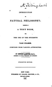 Cover of An introduction to natural philosophy by Denison Olmsted