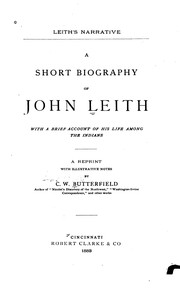 Front cover of A short biography of John Leith by John Leeth