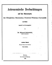 Cover of Astronomische Beobachtungen auf der Sternwarte der Königlichen rheinischen Friedrich-Wilhelms-Universität zu Bonn by Universitäts -Sternwarte zu Bonn