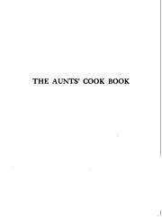 Cover of The Aunts' Cook Book by [name missing]
