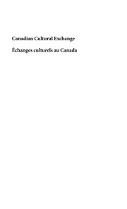 Front cover of Canadian cultural exchange by Unknown