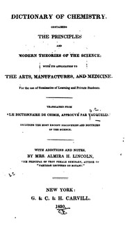 Front cover of Dictionary of chemistry by Louis Nicolas Vauquelin