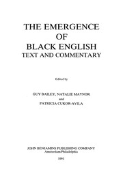 Cover of The Emergence of Black English by Natalie Maynor