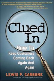 Cover of Clued in by Lewis P. Carbone