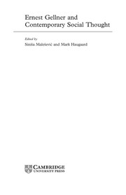 Front cover of Ernest Gellner and contemporary social thought by Sinisa Malesevic