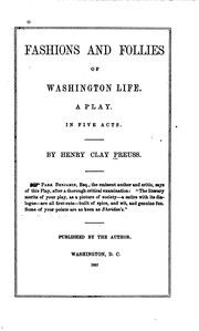 Front cover of Fashions and follies of Washington life by Henry Clay Preuss 