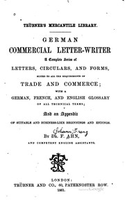 Cover of German commercial letter-writer by Franz Ahn