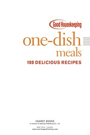 Front cover of One-dish meals by Good Housekeeping Institute (New York, N.Y.)