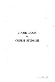 Front cover of Hand-book of Chinese Buddhism by Ernest John Eitel