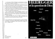 Front cover of Heidegger et la question de Dieu by Jean Beaufret