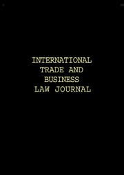 Front cover of International trade and business law journal by Australian Institute of Foreign