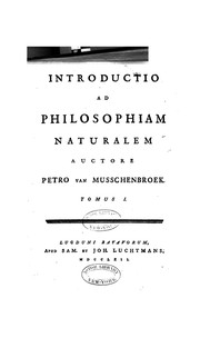 Front cover of Introductio ad philosophiam naturalem by Petrus van Musschenbroek