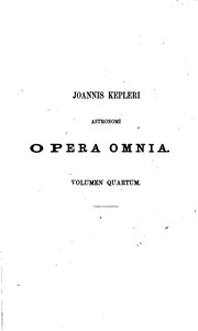 Front cover of Opera omnia by Johannes Kepler