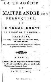 Front cover of La tragédie de Maitre Andre perruquier, ou Le tremblement de terre de ... by Jean-Henri Marchand 