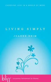 Front cover of Living Simply by Joanne Heim