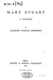 Front cover of Mary Stuart by Algernon Charles Swinburne