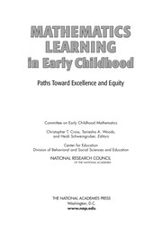 Front cover of Mathematics learning in early childhood by Christopher T. Cross