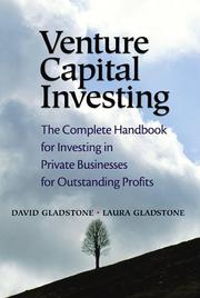 Front cover of Venture capital investing by David Gladstone