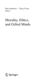 Front cover of Morality, ethics, and gifted minds by Donald Ambrose