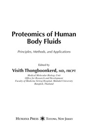 Cover of Proteomics of human body fluids by Visith Thongboonkerd