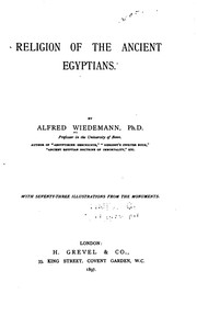 Front cover of Religion of the ancient Egyptians by Alfred Wiedemann