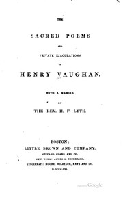 Cover of The sacred poems and private ejaculations of Henry Vaughan by Henry Vaughan