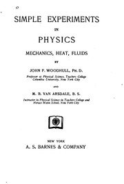 Cover of Simple experiments in physics by John Francis Woodhull 