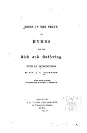 Front cover of Songs in the night by Thompson, A. C.