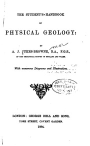 Front cover of The student's handbook of physical geology by A. J. Jukes-Browne
