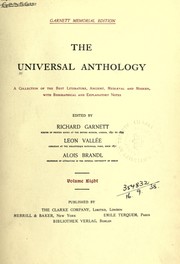 Cover of The universal anthology by Richard Garnett