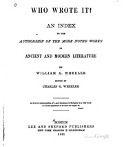 Cover of Who wrote it? by William Adolphus Wheeler
