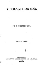 Cover of Y Traethodydd by Welsh Calvinistic Methodist Church