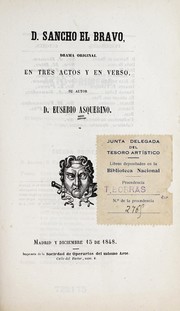 Cover of D. Sancho el bravo by Eusebio Asquerino