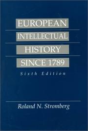 Front cover of European intellectual history since 1789 by Roland N. Stromberg