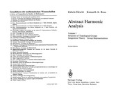 Cover of Abstract harmonic analysis by Edwin Hewitt